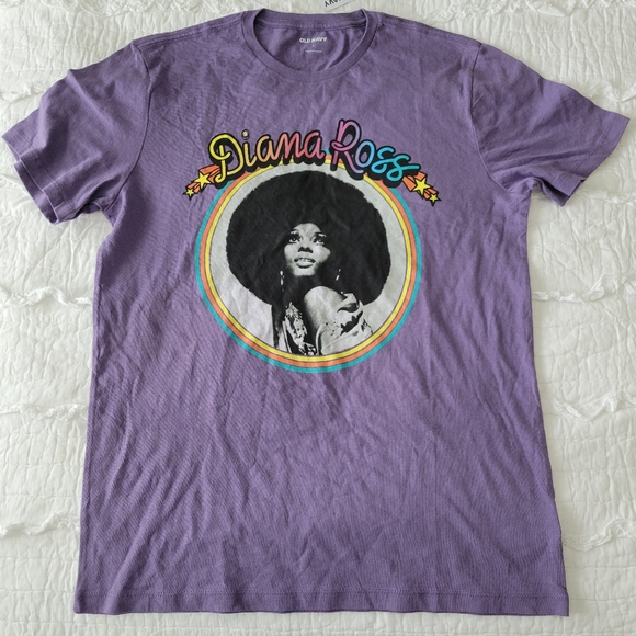 Diana Ross TShirt Icon Old Navy S NWT Purple Gender Neutral - Picture 2 of 7